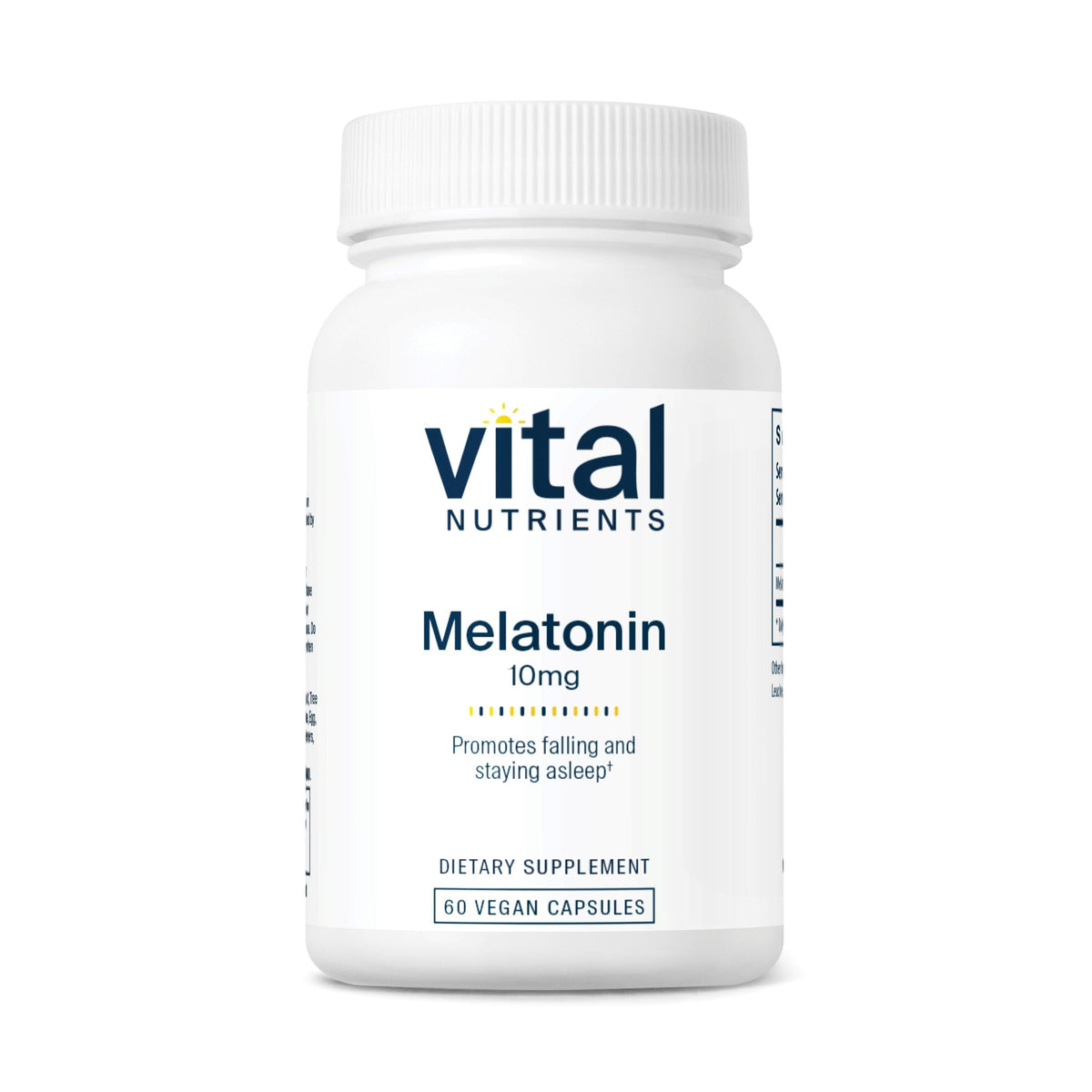 Vital Nutrients Melatonina 10 mg en botella, apoyo al ciclo natural de sueño.