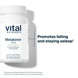 Cápsulas de melatonina Vital Nutrients para rutina nocturna y sueño reparador.