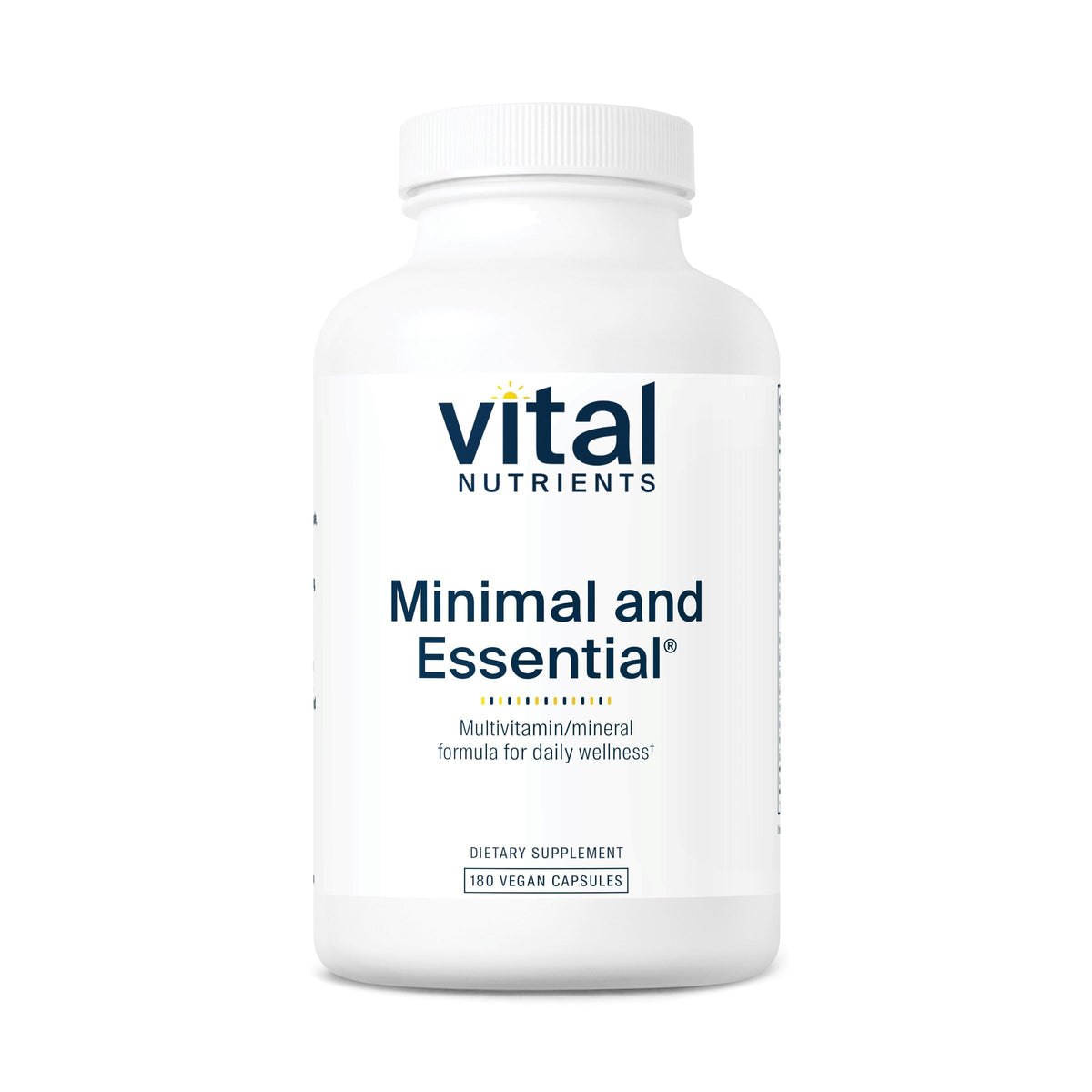 Vital Nutrients Minimal y Esencial en botella, ideal para una toma diaria.