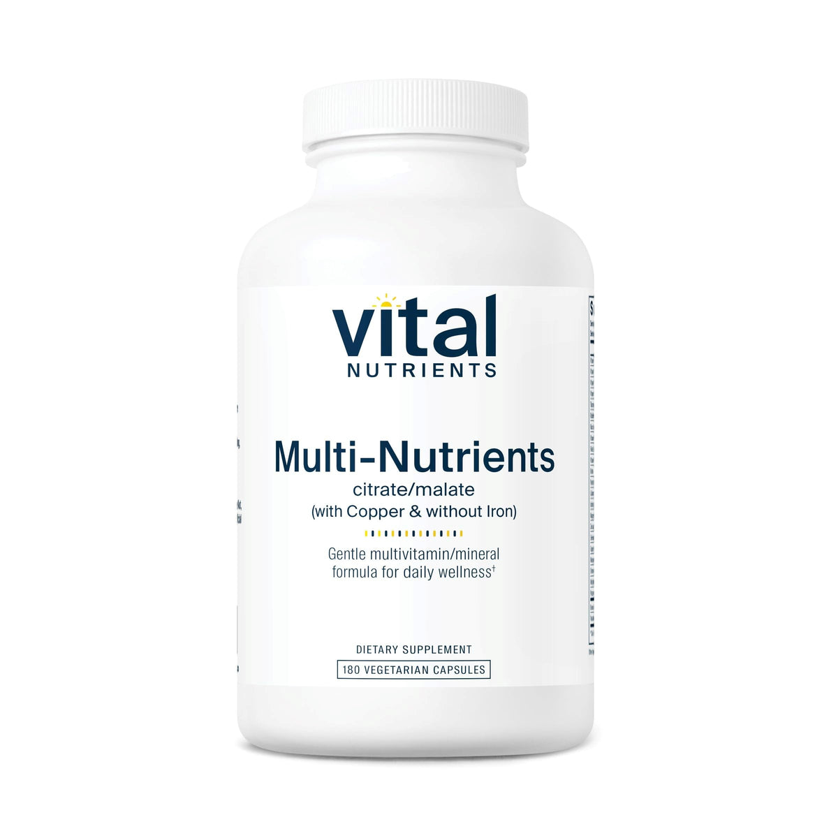 Vital Nutrients Multi-Nutrients 2: botella con cápsulas para apoyo diario de salud