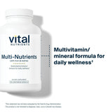 Vital Nutrients Multi-Nutrients cápsulas: fáciles de tragar para uso diario.