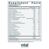 Vital Nutrients Multi-Nutrients etiqueta: información clara de ingredientes y beneficios.