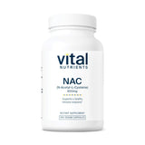 Vital Nutrients NAC 600mg, botella con cápsulas para apoyo antioxidante diario
