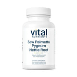 botella de Vital Nutrients con palma enana, pygeum y ortiga para uso diario