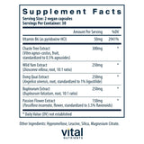 Vital Nutrients PMS Support, extractos de Vitex y Pasiflora para equilibrio hormonal.