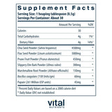 Vital Nutrients Polvo Fusión de Fibra: cuchara de medición para porciones precisas.
