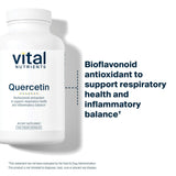 Vital Nutrients Quercetina: etiqueta sin gluten, lácteos y soja