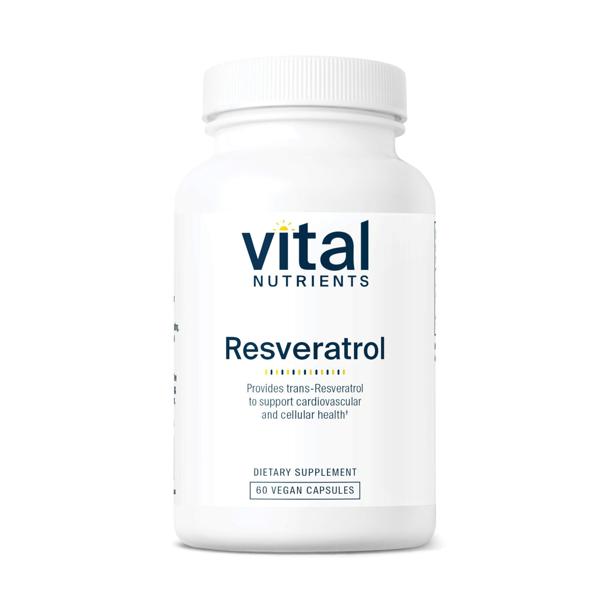 Vital Nutrients Resveratrol botella 250 mg, impulso para salud cardiovascular y vitalidad diaria