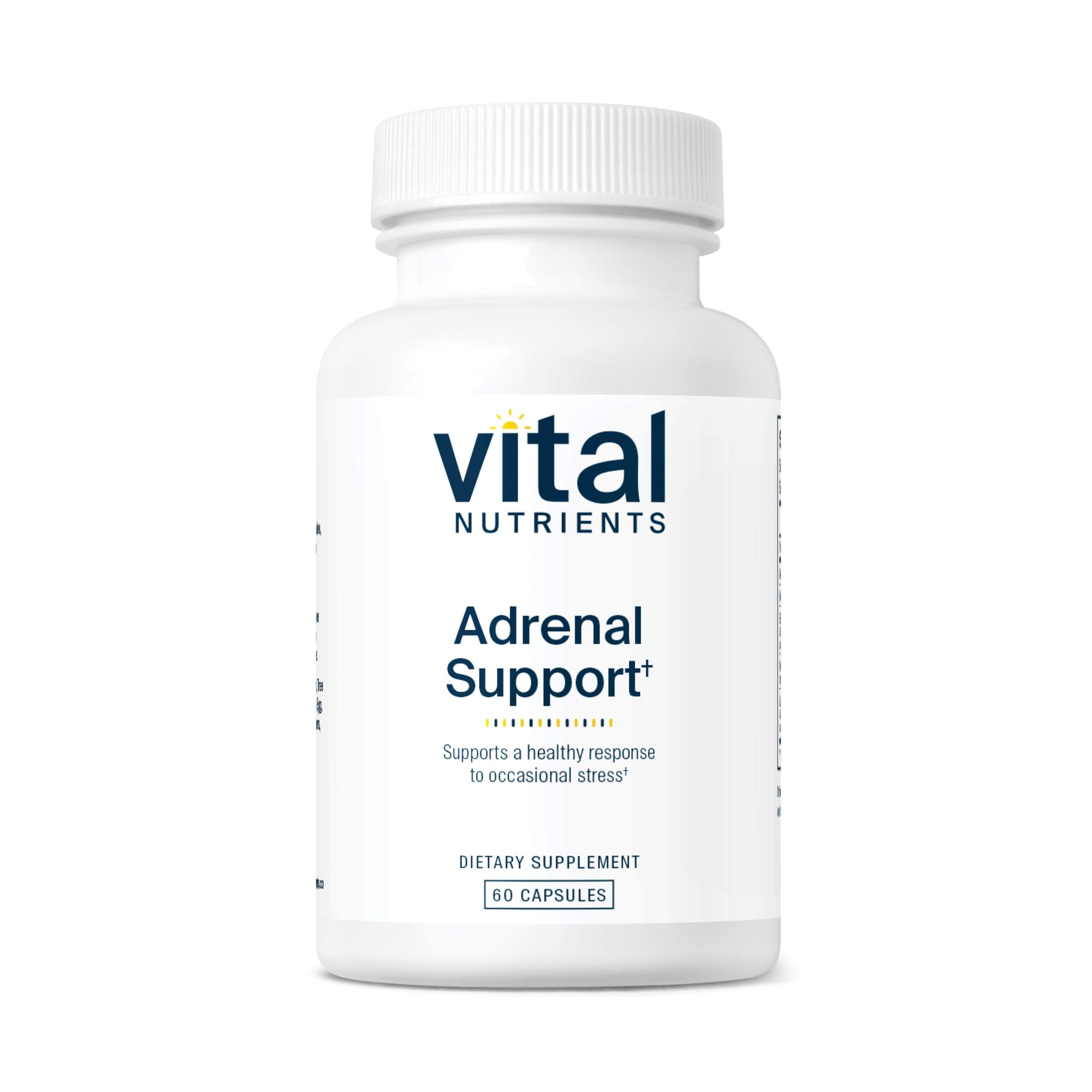 Vital Nutrients Soporte Adrenal – botella destacada, posible apoyo al equilibrio de cortisol y energía diaria