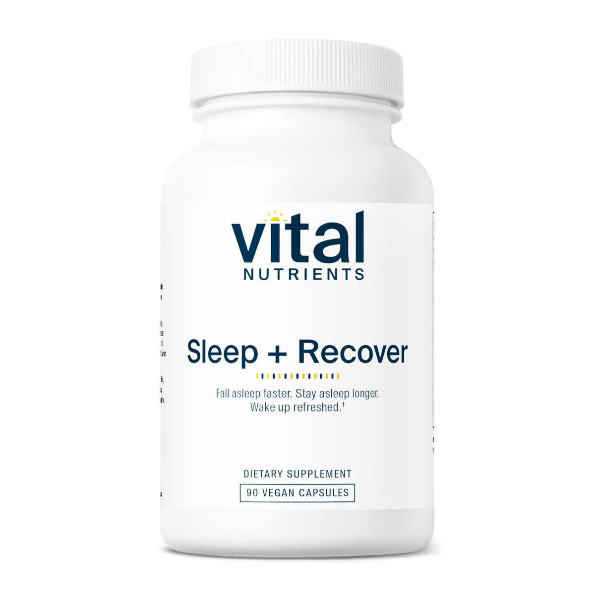Vital Nutrients Sleep + Recover: bote con cápsulas para descansar.