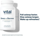 Vital Nutrients Sleep + Recover: etiqueta clara con ingredientes.