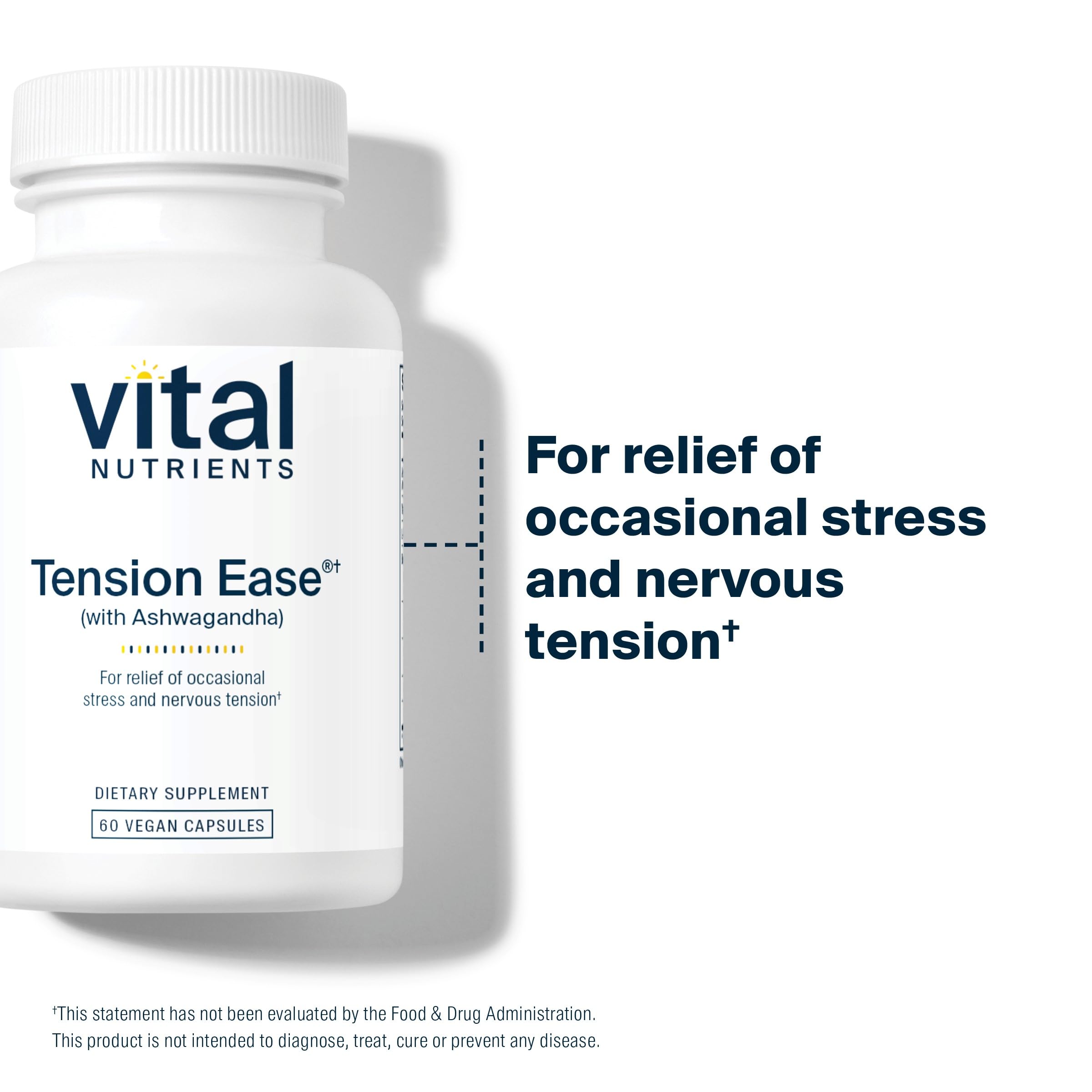 Vital Nutrients Tension Ease: uso diario sencillo para apoyar resiliencia emocional.
