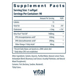 Vital Nutrients Ultra Pure Fish Oil 800 botella frontal para omega-3 diario
