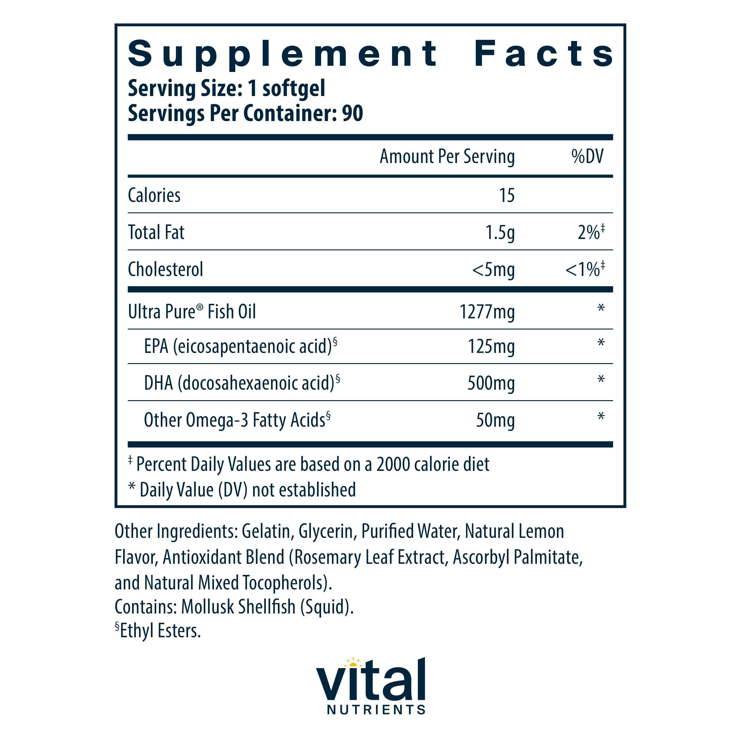 Bote de Vital Nutrients Ultra Pure 675, sabor limón, experiencia agradable.