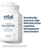 Aceite de pescado de pesca salvaje y sostenible de Vital Nutrients Ultra Pure 675.