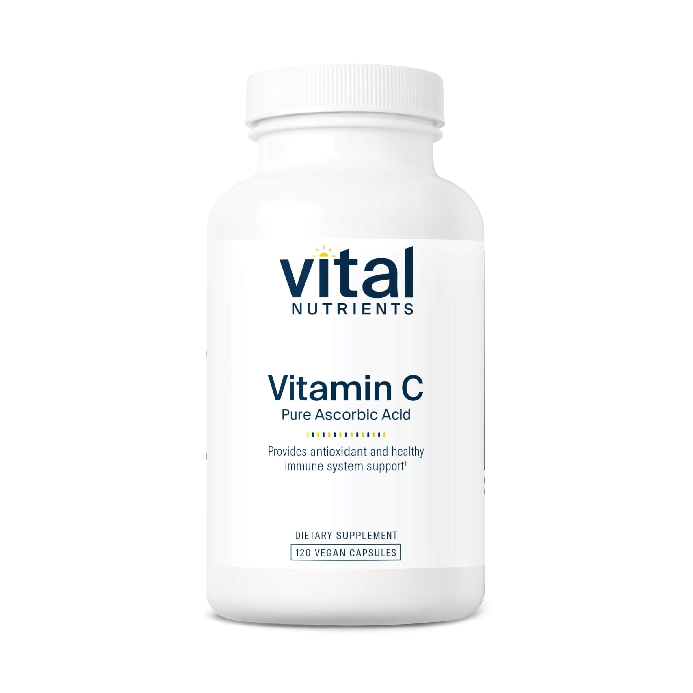 Vital Nutrients Vitamina C 1000mg, cápsulas, apoyo al sistema inmune y antioxidante.