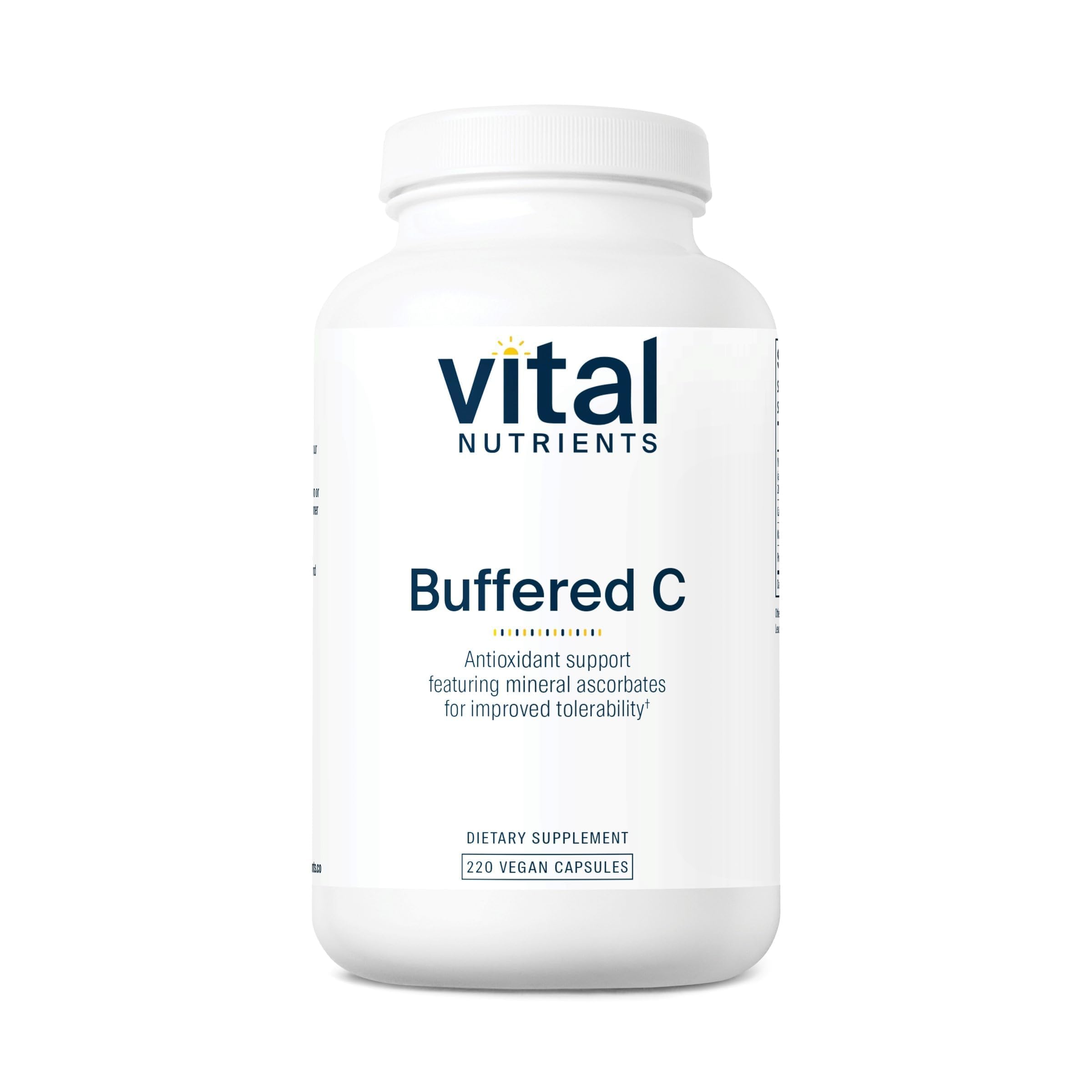 Vital Nutrients Vitamina C bufferada 500 mg en botella para uso diario suave