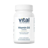 Vital Nutrients Vitamina D 10000 UI botella: apoyo a la salud ósea e inmune.