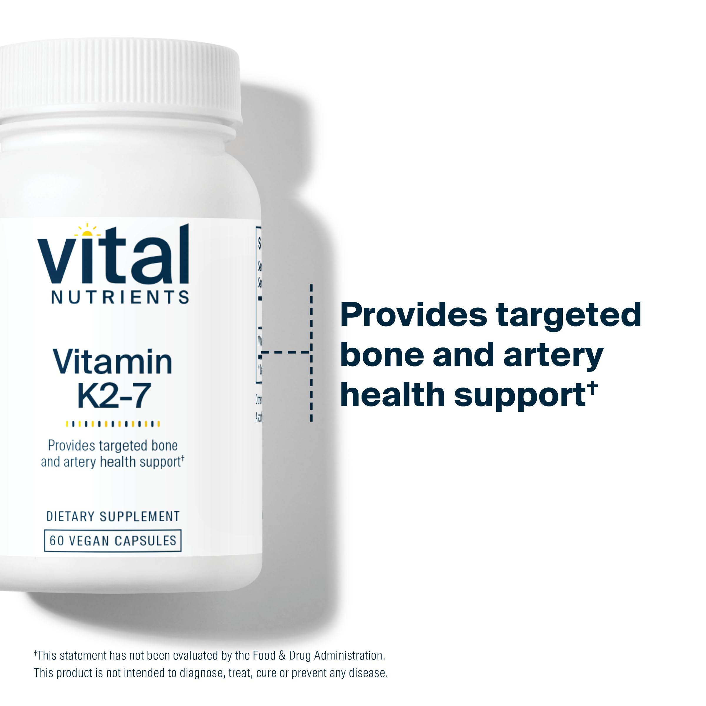 Vital Nutrients Vitamina K2-7: empaque sostenible y respetuoso con el entorno.
