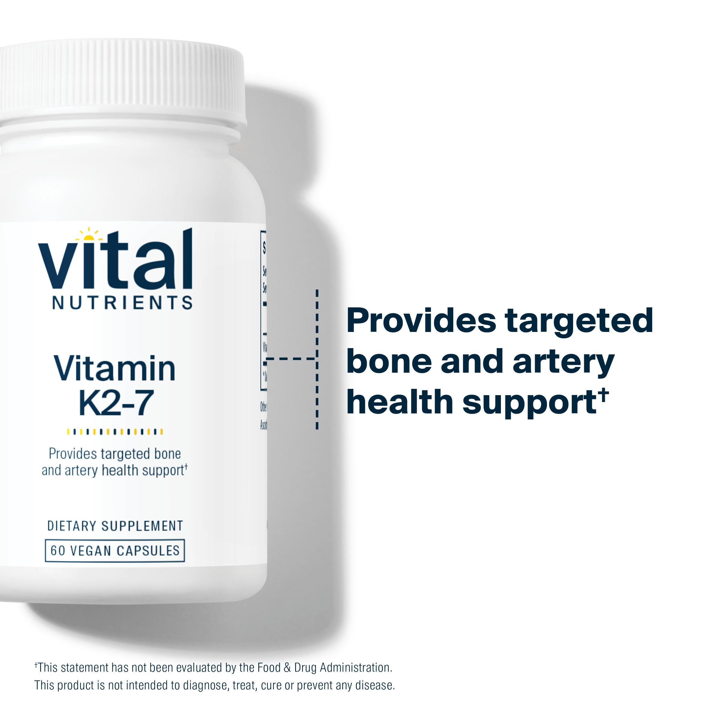 Vital Nutrients Vitamina K2-7: prueba de calidad certificada por terceros.