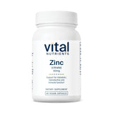 Vital Nutrients Zinc Citrato cápsulas, 30 mg fácilmente absorbibles para apoyo inmune diario.