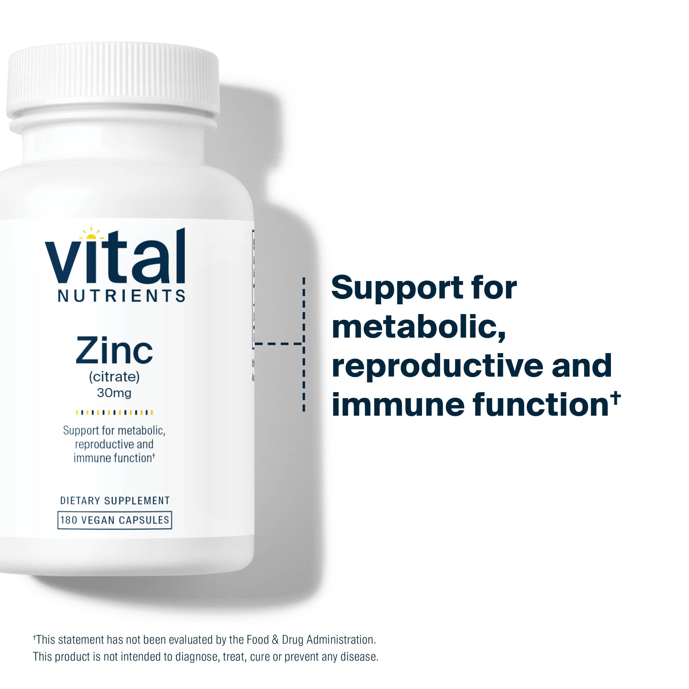 Vital Nutrients Zinc Citrato uso diario, ritual de suplementación para bienestar general.