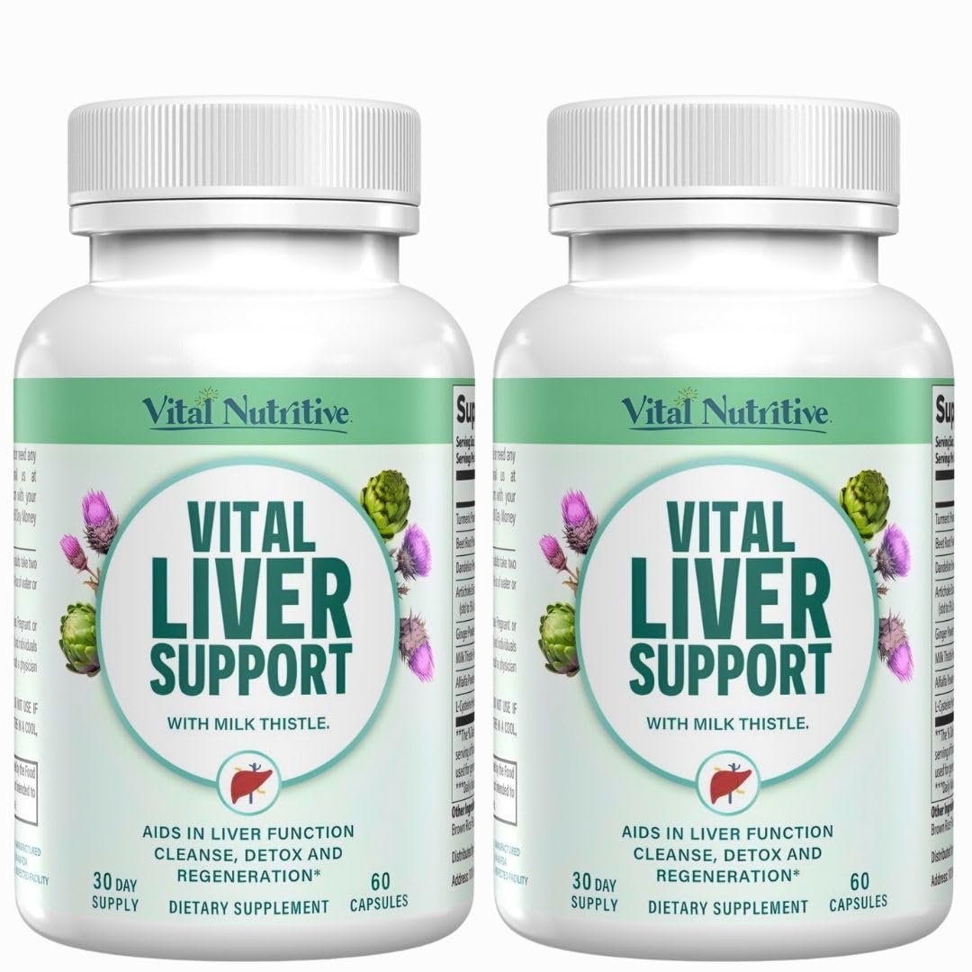 Vital Liver Support: cápsulas para soporte hepático, uso diario.