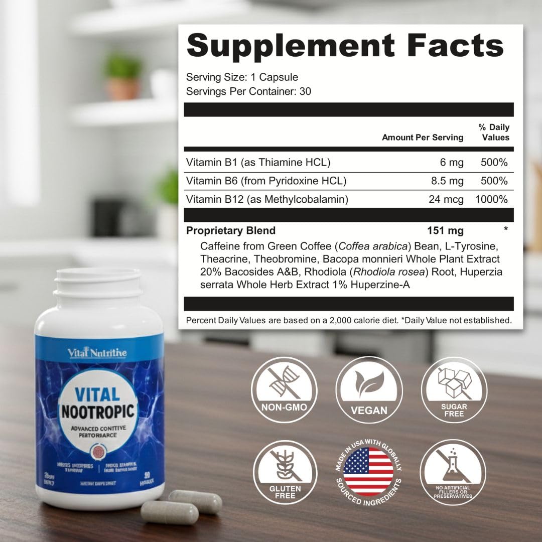Vital Nootropic uso diario recomendado para claridad y enfoque