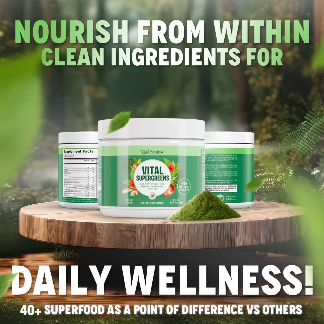 Vital Nutritive Vital Greens: polvo vegano sin gluten para una opción limpia.
