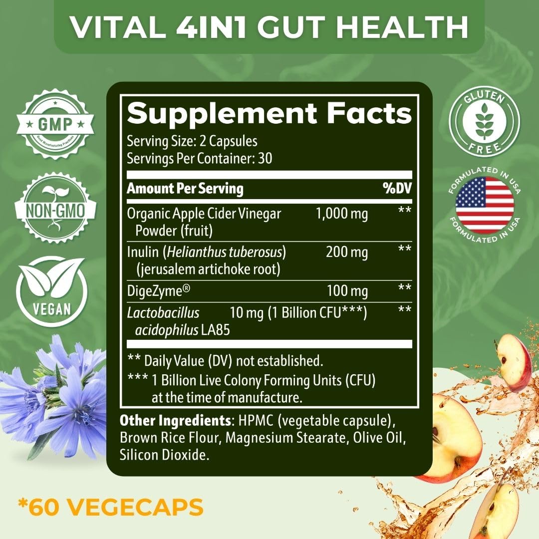 VITAL NUTRITIVE Vital Gut Health persona durante su rutina de la mañana.