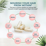 Vital Nutritive Vital Hair Complex, lista de ingredientes clave, biotina y vitaminas para cabello.
