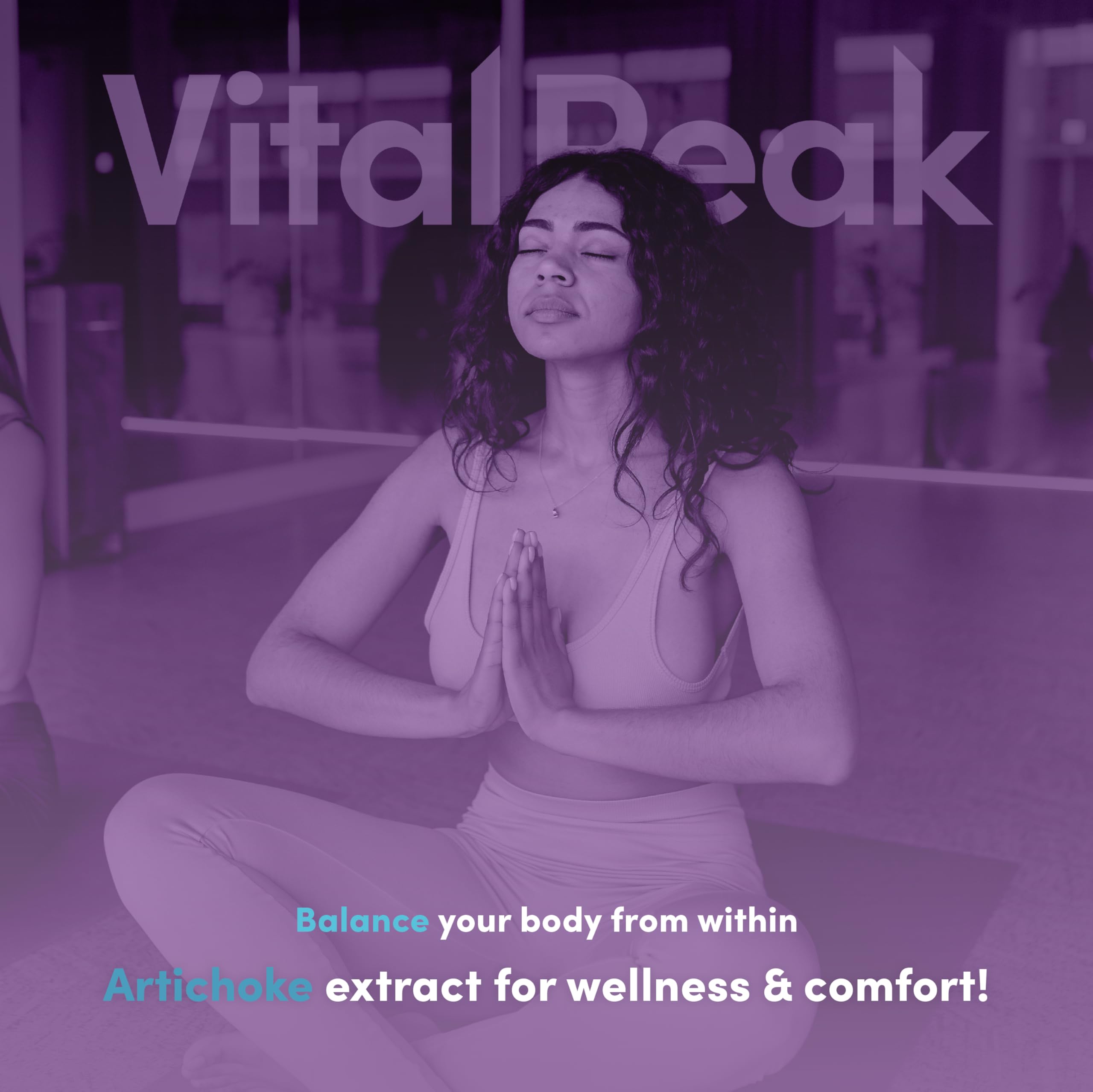Vital Peak Alcachofa extracto de hojas para apoyo digestivo suave.