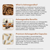 Vital Peak Ashwagandha 600 mg raíz estandarizada de ashwagandha para consistencia.