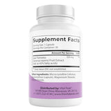 Etiqueta de Vital Peak Saw Palmetto con información de consumo seguro.