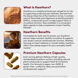 Vital Peak Hawthorn Peak 900 mg, ingredientes orgánicos combinados para formulación natural
