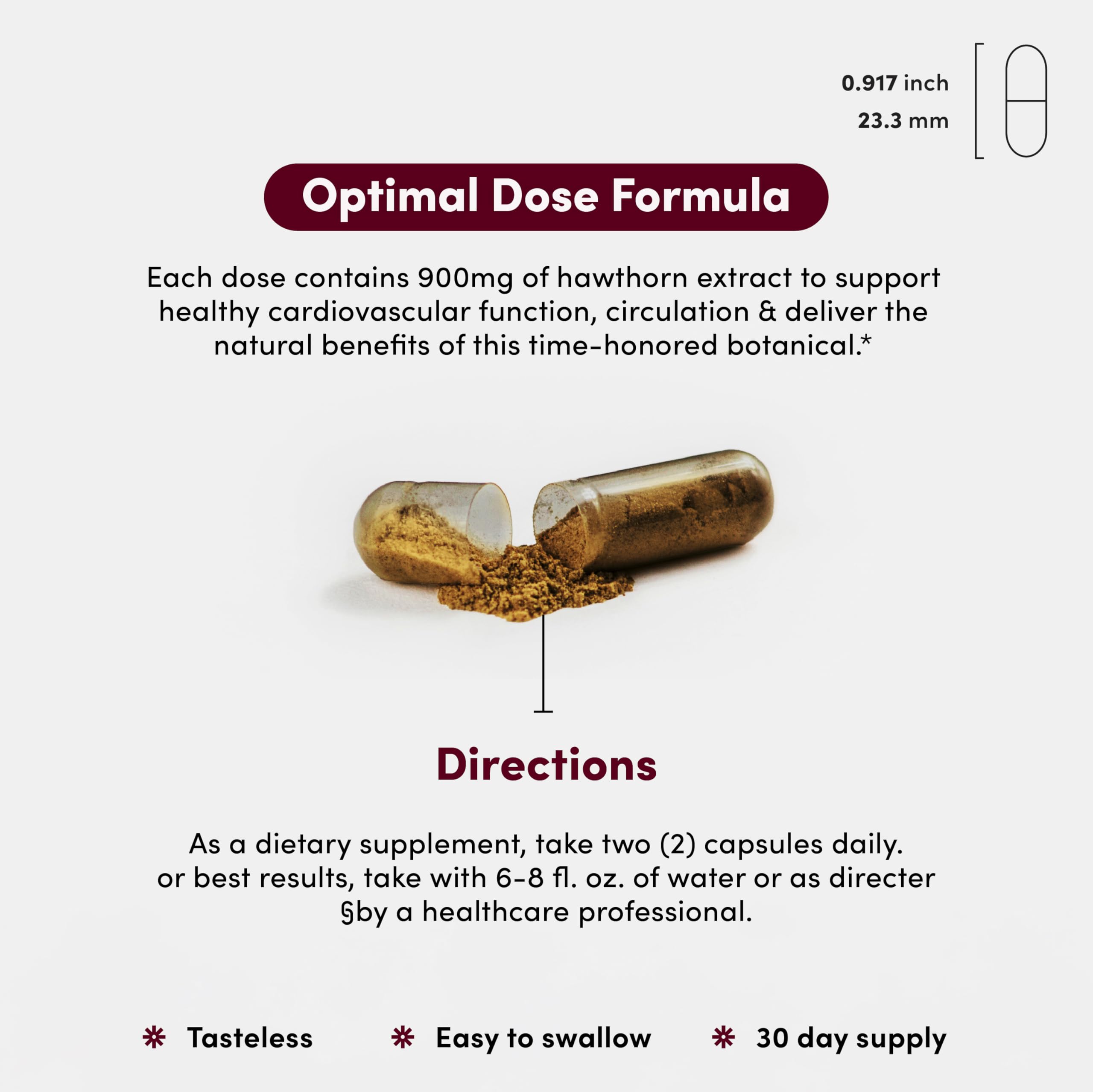 Vital Peak Hawthorn Peak 900 mg, uso diario para un estilo de vida activo