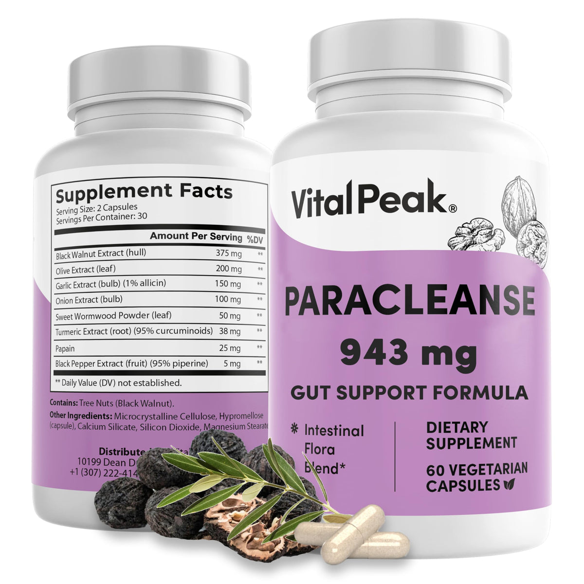 Vital Peak Paracleanse envase de cápsulas para uso diario
