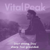 Vital Peak Shilajit: botella con tapa cerrada para frescura.