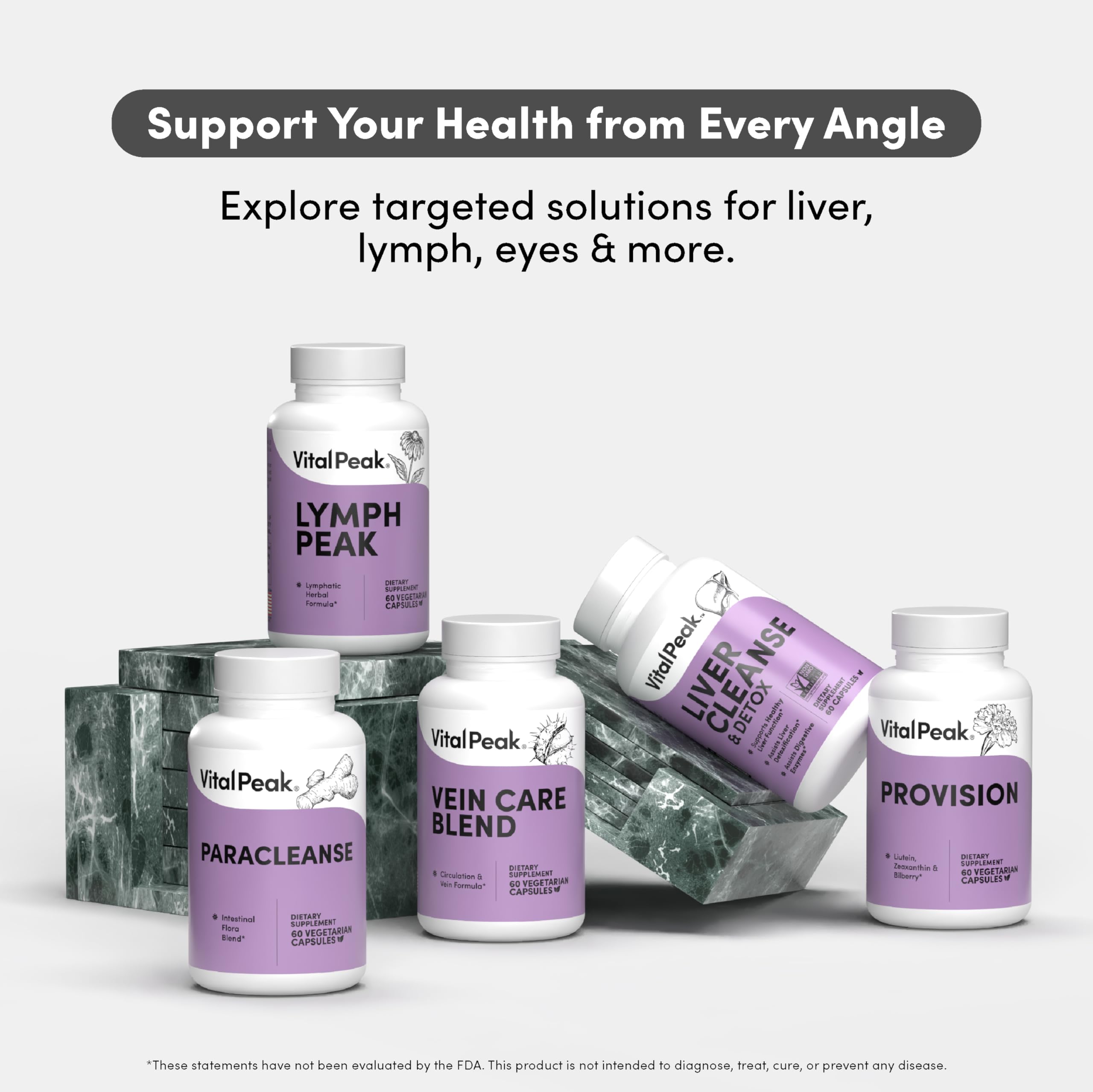 Vital Peak Shilajit: caja informativa con detalles de calidad.
