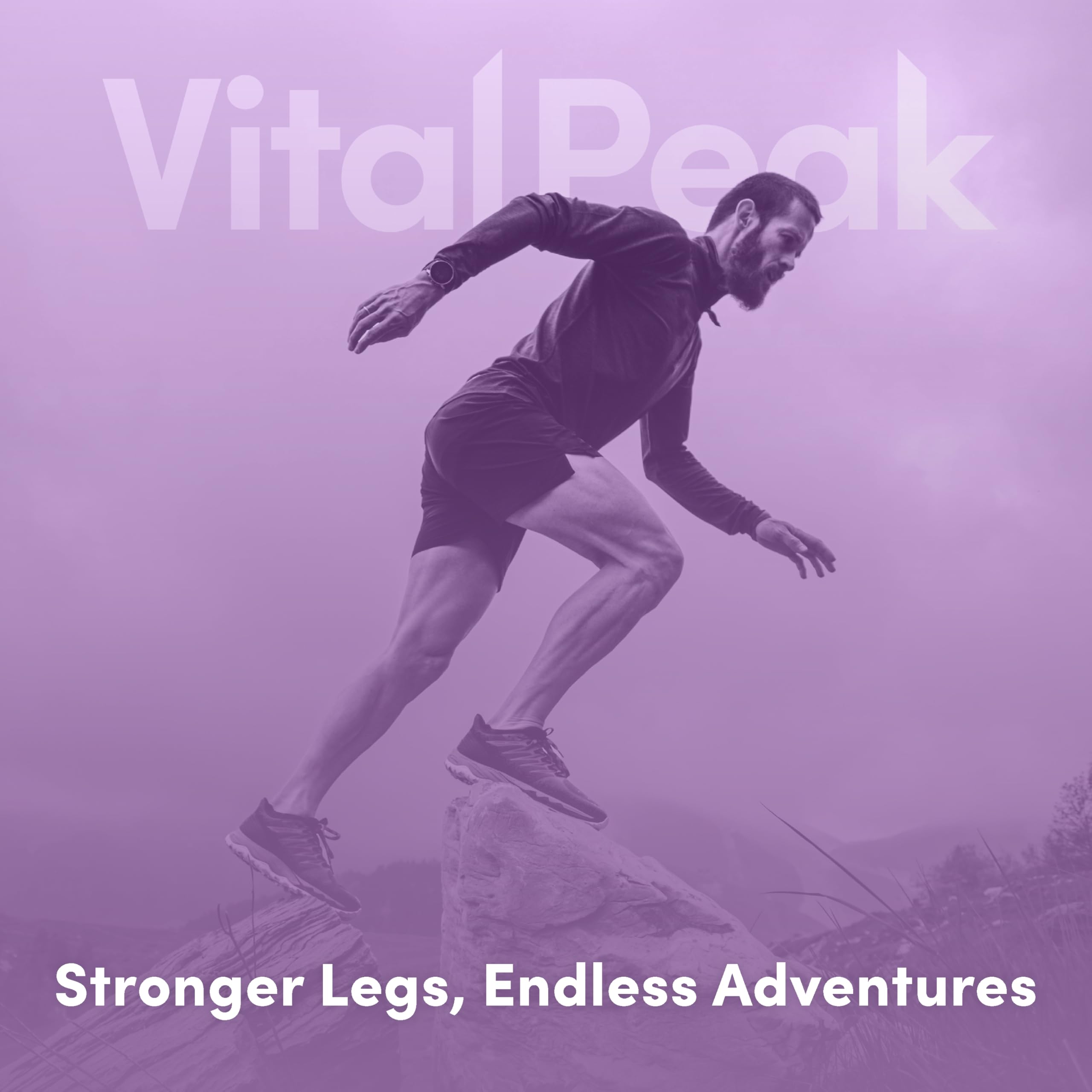Vital Peak Vein Care etiqueta libre de gluten.