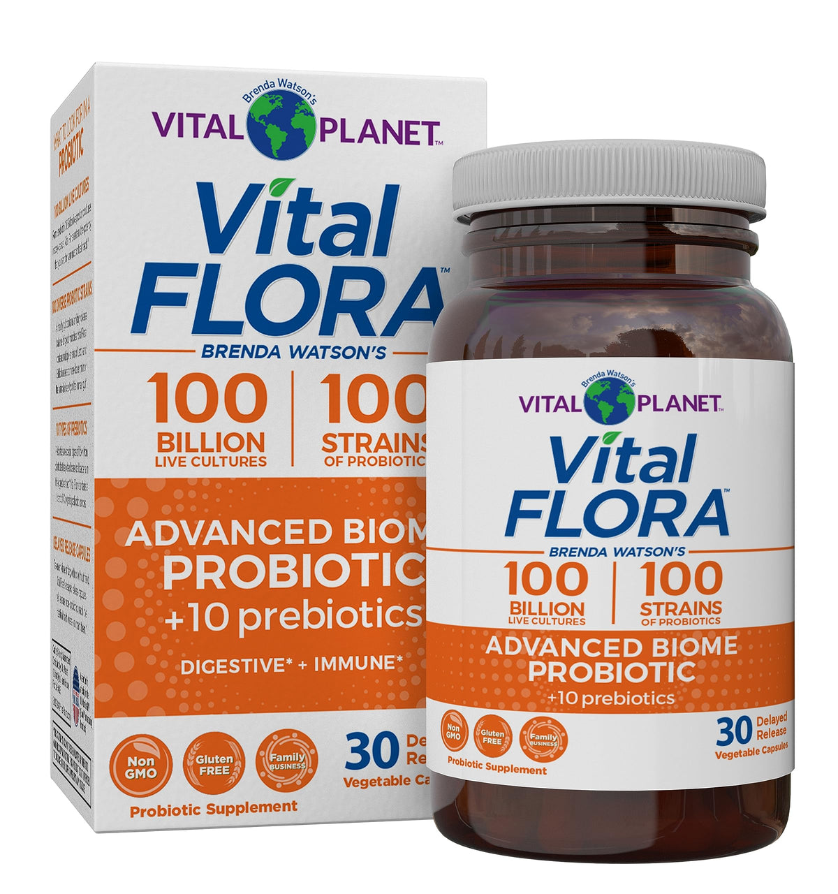 Vital Planet Vital Flora Biome Probiotico Bote: equilibrio intestinal diario.