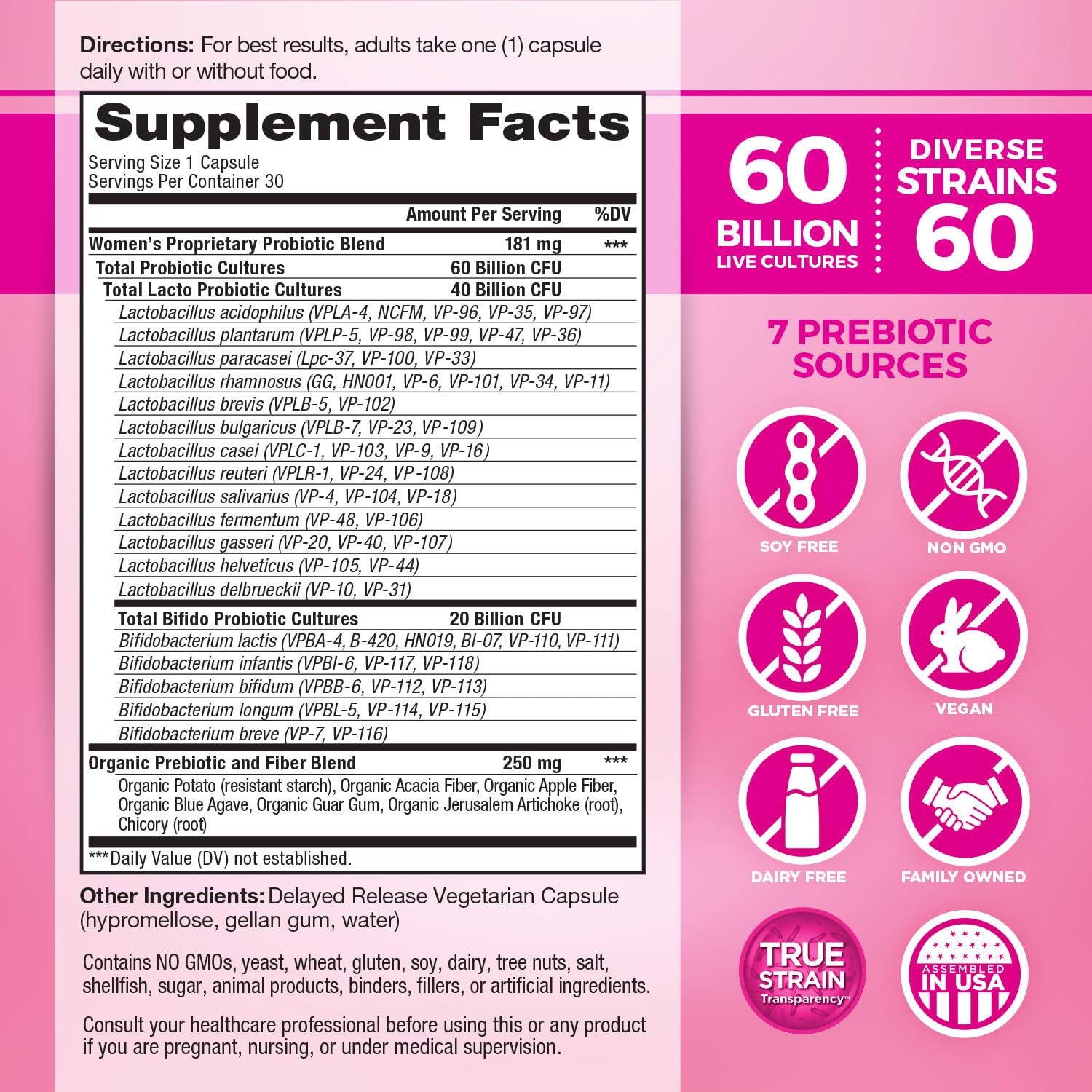 Vital Flora de Vital Planet, cápsulas veganas para bienestar intestinal diario.