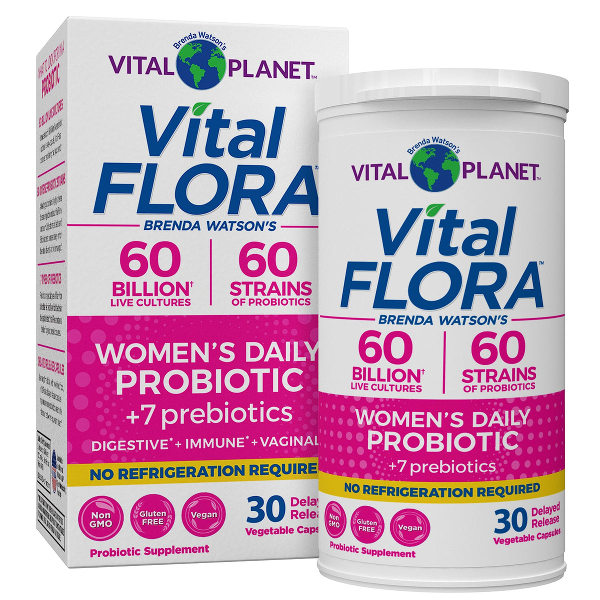 Vital Flora Probiotics: cápsulas diarias, apoyo a la digestión y equilibrio vaginal.