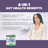 Vital Gut Renew mezclado en agua para una ingesta rápida por la mañana.