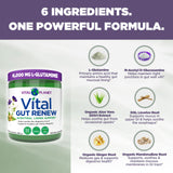 Vital Gut Renew polvo sin sabor para mezclar fácilmente con agua o batidos.