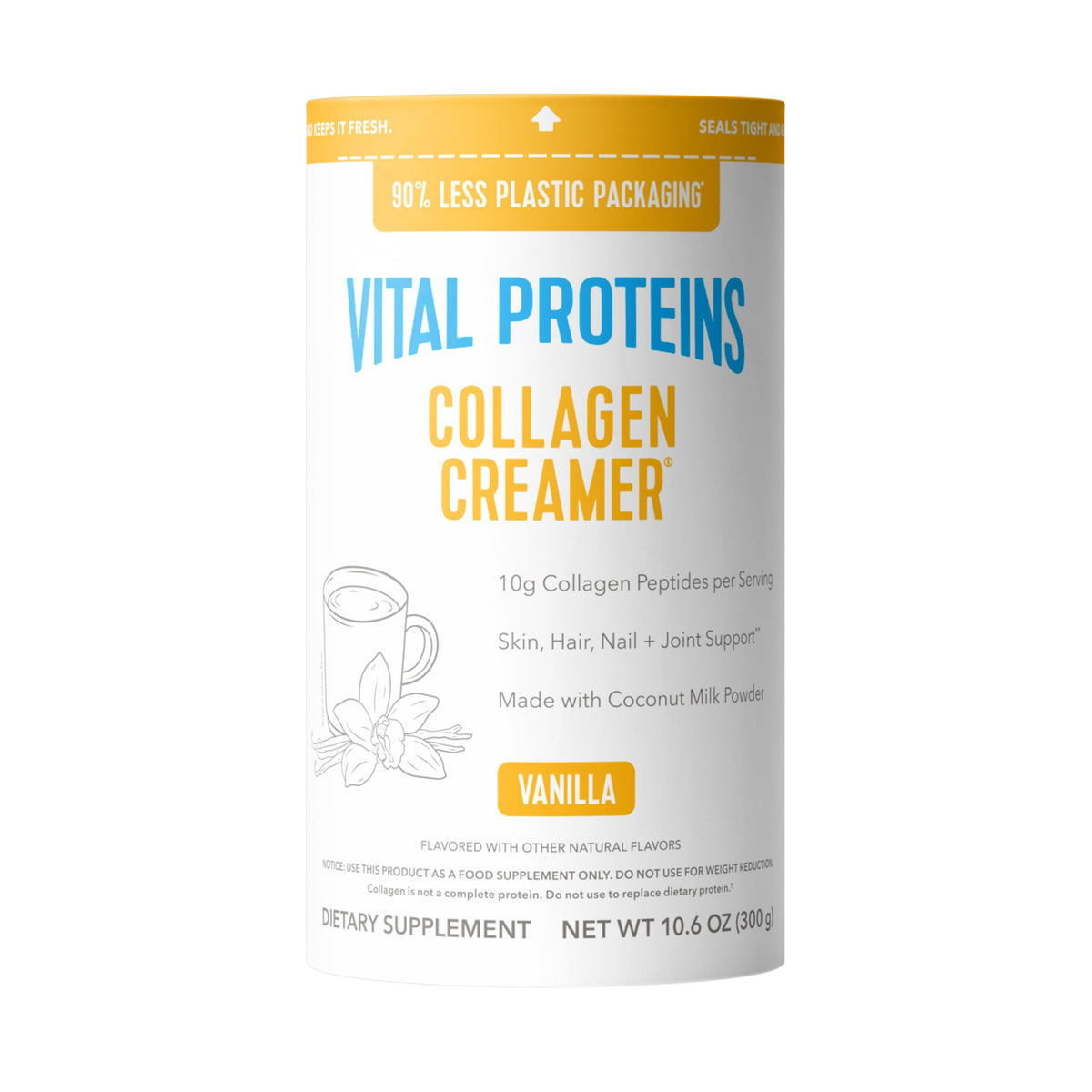 Vital Proteins botella de colágeno vainilla para cabello y piel