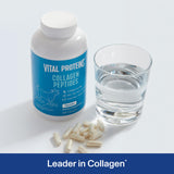 Vital Proteins cápsulas de colágeno, dosis diaria, uso rápido para rutina de bienestar.