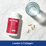 Frente del frasco de Vital Proteins Cartilage Collagen Pills para uso diario