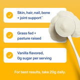 Vital Proteins Colágeno Peptidos Vanilla, con stevia para una opción sin azúcar.