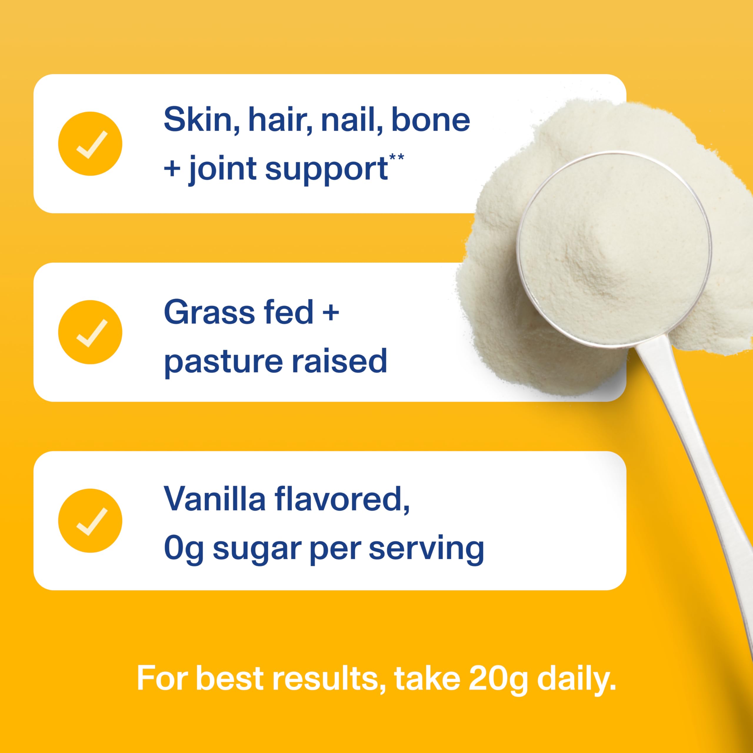 Vital Proteins Colágeno Polvo Vanilla, desayuno rápido, compatible con dietas sin gluten ni lácteos.